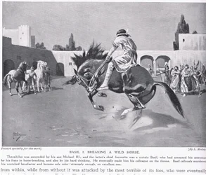 Basilio I che doma un cavallo selvaggio